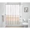image:imageiDesign Watercolor Daisies Polyester Shower Curtain  12 Reinforced Buttonholes  72 x 72  OrangeBirchSmoke Gray