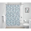 image:imageiDesign Watercolor Daisies Polyester Shower Curtain  12 Reinforced Buttonholes  72 x 72  OrangeBlue