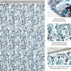 image:imageiDesign Watercolor Daisies Polyester Shower Curtain  12 Reinforced Buttonholes  72 x 72  OrangeBlue