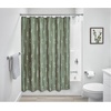 image:imageiDesign Watercolor Daisies Polyester Shower Curtain  12 Reinforced Buttonholes  72 x 72  OrangeGreen