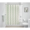 image:imageiDesign Watercolor Daisies Polyester Shower Curtain  12 Reinforced Buttonholes  72 x 72  OrangeGreenWhite