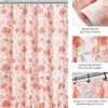 image:imageiDesign Watercolor Daisies Polyester Shower Curtain  12 Reinforced Buttonholes  72 x 72  OrangePink