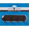 image:imageiDesign York Adhesive Backed Key Holder for Wall 15 x 7 x 55 Brushed Stainless SteelBronze
