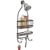 image:imageiDesign York Metal ExtraWide Hanging Shower Caddy Silver  10 x 4 x 22Bronze