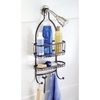 image:imageiDesign York Metal ExtraWide Hanging Shower Caddy Silver  10 x 4 x 22Bronze
