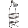 image:imageiDesign York Metal ExtraWide Hanging Shower Caddy Silver  10 x 4 x 22Bronze