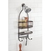 image:imageiDesign York Metal ExtraWide Hanging Shower Caddy Silver  10 x 4 x 22Bronze
