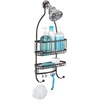 image:imageiDesign York Metal ExtraWide Hanging Shower Caddy Silver  10 x 4 x 22Bronze