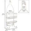 image:imageiDesign York Metal ExtraWide Hanging Shower Caddy Silver  10 x 4 x 22Pearl White