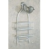 image:imageiDesign York Metal ExtraWide Hanging Shower Caddy Silver  10 x 4 x 22Pearl White