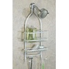 image:imageiDesign York Metal ExtraWide Hanging Shower Caddy Silver  10 x 4 x 22Pearl White