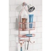 image:imageiDesign York Metal ExtraWide Hanging Shower Caddy Silver  10 x 4 x 22Rose Gold
