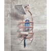 image:imageiDesign York Metal ExtraWide Hanging Shower Caddy Silver  10 x 4 x 22Rose Gold