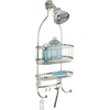 image:imageiDesign York Metal ExtraWide Hanging Shower Caddy Silver  10 x 4 x 22Satin