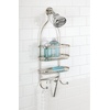 image:imageiDesign York Metal ExtraWide Hanging Shower Caddy Silver  10 x 4 x 22Satin