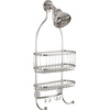 image:imageiDesign York Metal ExtraWide Hanging Shower Caddy Silver  10 x 4 x 22Satin