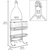 image:imageiDesign York Metal ExtraWide Hanging Shower Caddy Silver  10 x 4 x 22Silver