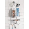 image:imageiDesign York Metal ExtraWide Hanging Shower Caddy Silver  10 x 4 x 22Silver