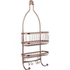 image:imageiDesign York Metal ExtraWide Hanging Shower Caddy Silver  10 x 4 x 22Venetian Bronze