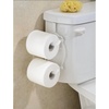 image:imageiDesign York Metal Free Standing Toilet Paper Tissue Holder with Shelf Roll Reserve Canister for Kids Guest Master Office Bathroom 64 x 812 x 24  Satin SilverPearl White