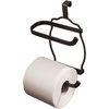 image:imageiDesign York Metal Free Standing Toilet Paper Tissue Holder with Shelf Roll Reserve Canister for Kids Guest Master Office Bathroom 64 x 812 x 24  Satin SilverBronze