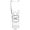 image:imageiDesign York Metal Free Standing Toilet Paper Tissue Holder with Shelf Roll Reserve Canister for Kids Guest Master Office Bathroom 64 x 812 x 24  Satin SilverChrome