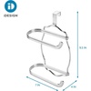 image:imageiDesign York Metal Free Standing Toilet Paper Tissue Holder with Shelf Roll Reserve Canister for Kids Guest Master Office Bathroom 64 x 812 x 24  Satin SilverChrome