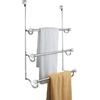 image:imageiDesign York Metal Over the Shower Door Towel Rack Hooks for Master Guest Kids Bathroom 475 x 1775 x 225 Chrome  For Bathroom StorageChrome