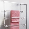 image:imageiDesign York Metal Over the Shower Door Towel Rack Hooks for Master Guest Kids Bathroom 475 x 1775 x 225 Chrome  For Bathroom StorageChrome