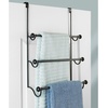 image:imageiDesign York Metal Over the Shower Door Towel Rack Hooks for Master Guest Kids Bathroom 475 x 1775 x 225 Chrome  For Bathroom StorageMatte Black
