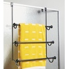 image:imageiDesign York Metal Over the Shower Door Towel Rack Hooks for Master Guest Kids Bathroom 475 x 1775 x 225 Chrome  For Bathroom StorageMatte Black