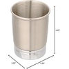 image:imageiDesign York Metal Tumbler Split Finish  Makeup Brush Holder Toothbrush Holder 325 x 325 x 425 For Bathroom Countertop Desk Dorm VanityPack of 1