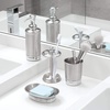 image:imageiDesign York Metal Tumbler Split Finish  Makeup Brush Holder Toothbrush Holder 325 x 325 x 425 For Bathroom Countertop Desk Dorm VanityPack of 1