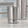 image:imageiDesign York Metal Tumbler Split Finish  Makeup Brush Holder Toothbrush Holder 325 x 325 x 425 For Bathroom Countertop Desk Dorm VanityPack of 2