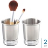 image:imageiDesign York Metal Tumbler Split Finish  Makeup Brush Holder Toothbrush Holder 325 x 325 x 425 For Bathroom Countertop Desk Dorm VanityPack of 2