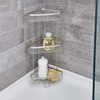image:imageiDesign York Metal Wire Corner Standing Shower Caddy 3Tier Bath Shelf Baskets for Towels Soap Shampoo Lotion Accessories SatinSatin