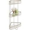 image:imageiDesign York Metal Wire Corner Standing Shower Caddy 3Tier Bath Shelf Baskets for Towels Soap Shampoo Lotion Accessories SatinSatin