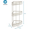 image:imageiDesign York Metal Wire Corner Standing Shower Caddy 3Tier Bath Shelf Baskets for Towels Soap Shampoo Lotion Accessories SatinSatin