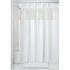 image:imageInterDesign 26680 Shower Curtain 72 in W X 72 in L X 14 in T Vinyl Clear  Master Guest Kids BathroomWhiteClear