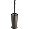 image:imageInterDesign Kent Plastic Toilet Bowl Brush Set Classic Design Slim Compact Bowl Brush and Holder for Bathroom  Sturdy Deep Cleaning 425 x 425 x 16 WhiteBronze