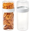 image:imageInterDesign iDesign Large Stack n Snack Food Containers  Stackable Snack Containers  Set of 4  ClearWhiteClearWhite