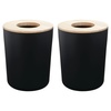 image:imageInterDesign iDesign Small Round Bathroom Trash Can  Set of 2  Matte BlackMatte Black