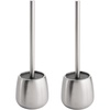 image:imageInterDesign iDesign Stainless Steel Toilet Brush and Holder for Bathroom Cleaning and Storage Set of 2 BrushedPack of 2