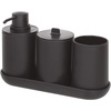 image:imageiDesign 28737ES Cade 4Piece Bathroom Accessory Set Matte Black 245 cm x 89 cm x 162 cmBlack
