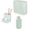 image:imageiDesign 3Piece Recycled Plastic Bathroom Accessory Set The Cade Collection Green