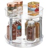 image:imageiDesign 9Inch Plastic 2Tier Lazy Susan Turntable Set of 2 ClearChrome  Kitchen and BathroomPack of 1