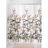 image:imageiDesign Anzu Fabric Shower Curtain Green 72 x 72  WaterRepellent Bath Liner For Kids Guest College Dorm Master BathroomBlack