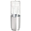 image:imageiDesign Austin Metal Covered Holder Stand Holds Regular and Electric Toothbrushes in Master Guest Kids College Dorm Bathroom Brushed  Holds Regular and Electric Toothbrushes for Bathroom or VanityClearBrushed