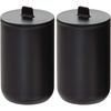 image:imageiDesign Cade Canister Bathroom Storage Jar with Lid Matte Black  314 x 314 x 509 For Bathroom For Vanity For Desk For Countertop314 x 314 x 509 Pack of 2