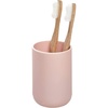 image:imageiDesign Cade Collection Toothbrush Holder Matte Black  For Normal Toothbrushes Spin Brushes Toothpaste 3 x 3 x 45Blush